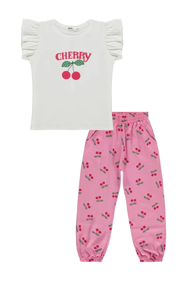 Kız Çocuk Takım 6-9 Yaş Ekru - Paket