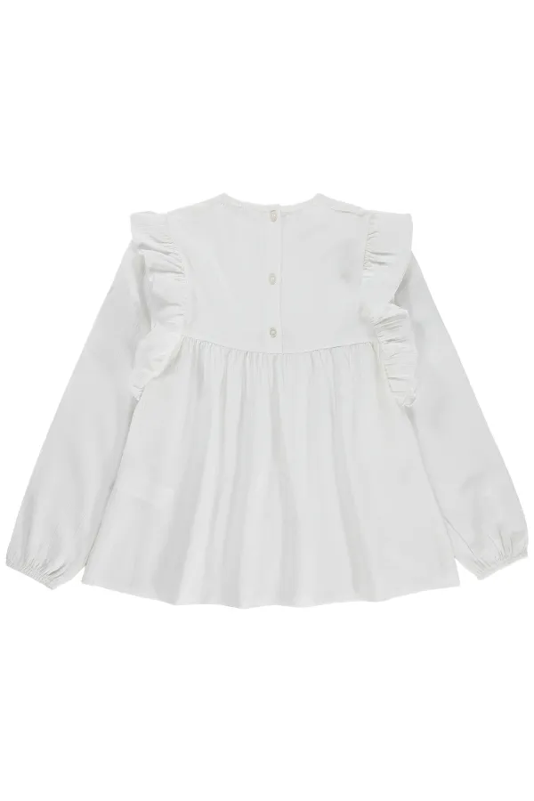 T-shirt fille, 10-13 ans, blanc cassé - Emballage