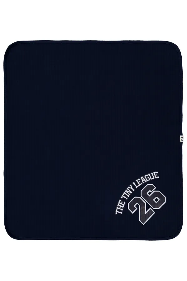 Couverture et lange pour bébé 0-24 mois bleu marine foncé - Emballage