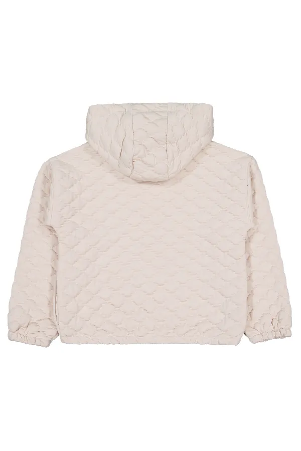 Gilet pour fille, 10-13 ans, couleur pierre - Emballage