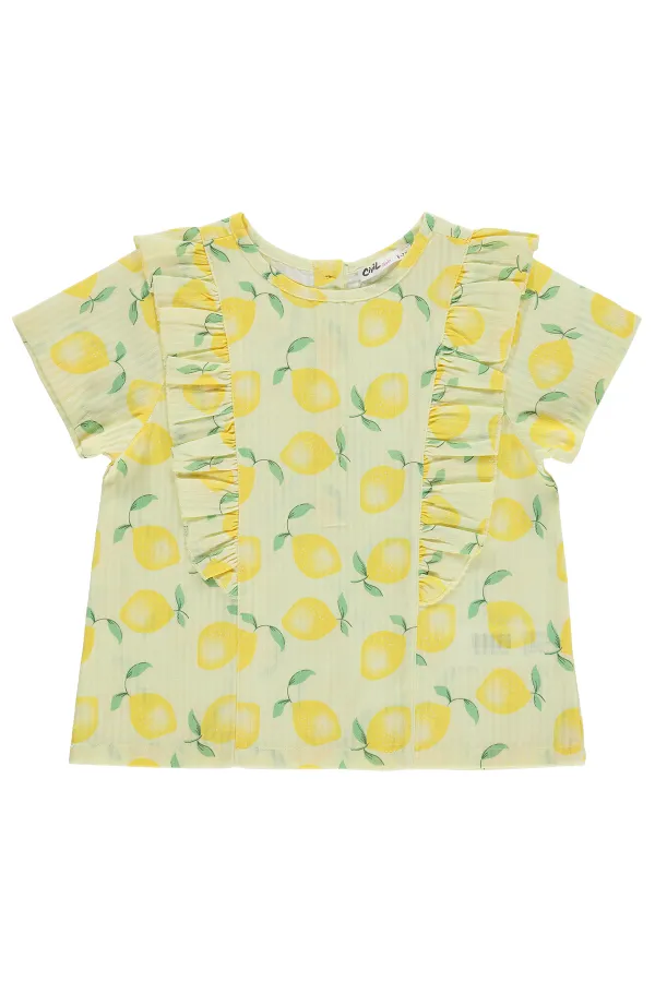 Girls' Shirt, Ages 6-9, Yellow - Package