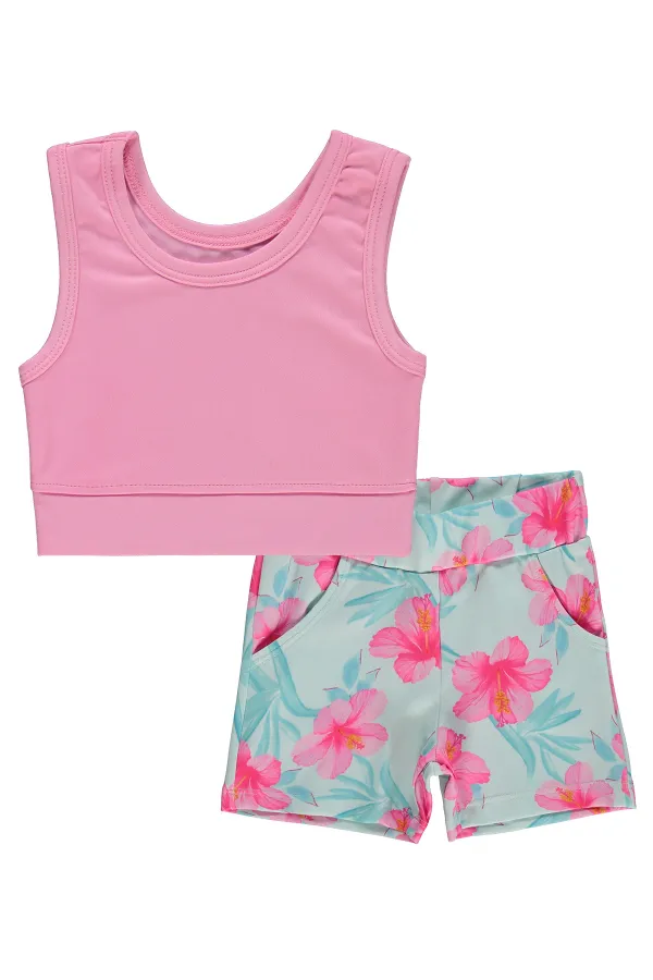 Ensemble maillot de bain fille 6-13 ans menthe - Pack