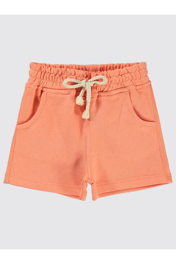 Bebek Şort 0-24 Ay Şeftali - Paket