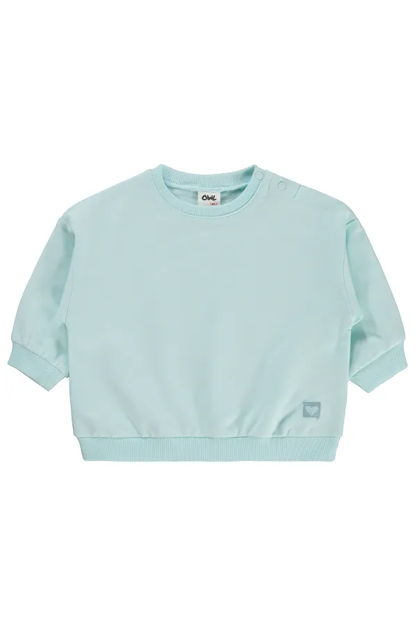 Bebek Sweatshirt 0-24 Ay Su Yeşili - Paket