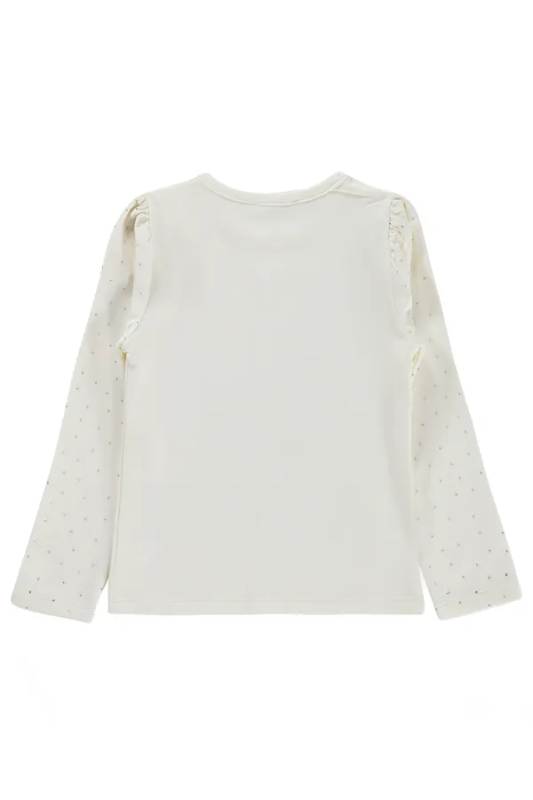 Kız Çocuk Sweatshirt 6-9 Yaş Kırık Beyaz - Paket