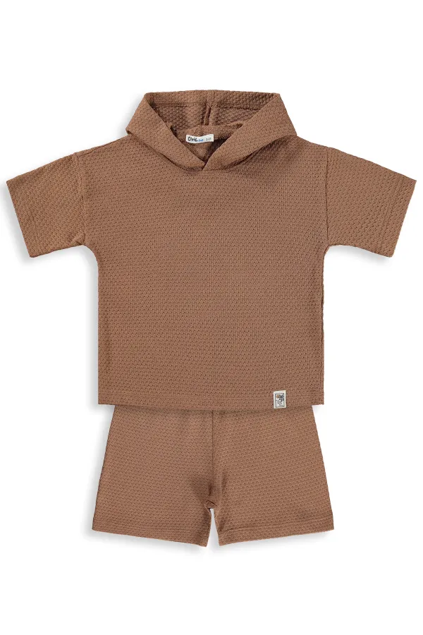 Erkek Çocuk Takım 2-5 Yaş Kahve - Paket
