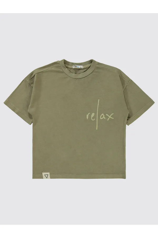 Erkek Çocuk Tişört 6-9 Yaş Taş Rengi - Paket