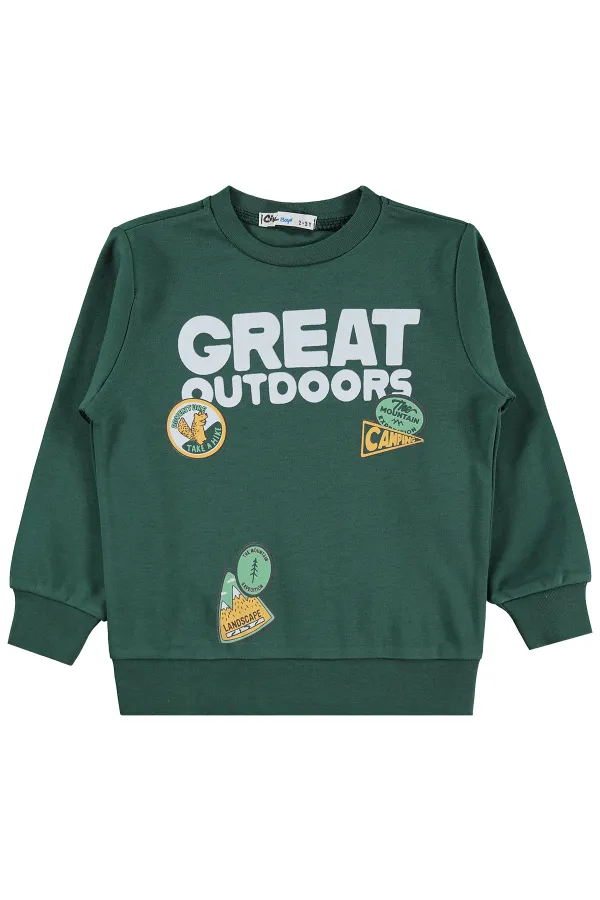 Boys' Sweatshirt Km 2-5 Years Pine Green - Package