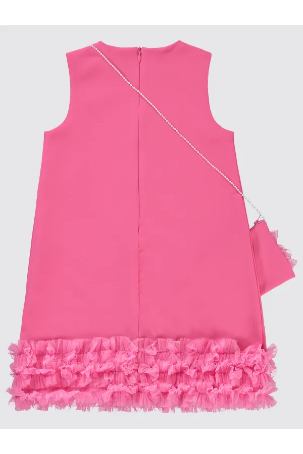 Girl's Vest and Dress 6-9 Years Fuchsia - Package