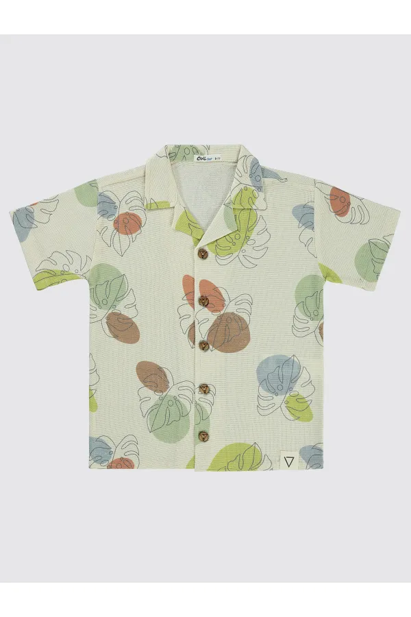 Boy's Shirt 6-9 Years Ecru - Package