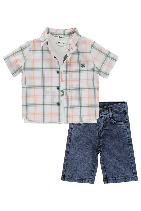 Erkek Çocuk Takım 2-5 Yaş Oranj - Paket