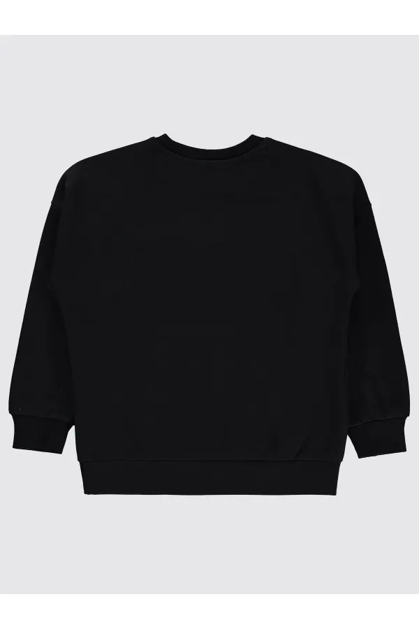 Erkek Çocuk Sweatshirt 6-9 Yaş Siyah - Paket