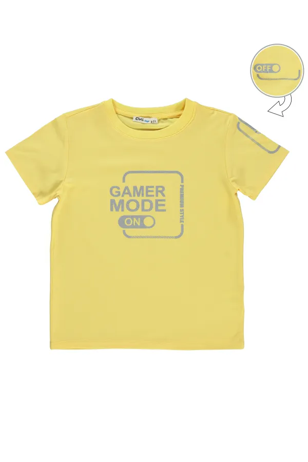 Boys T-Shirt 6-9 Years Yellow - Package