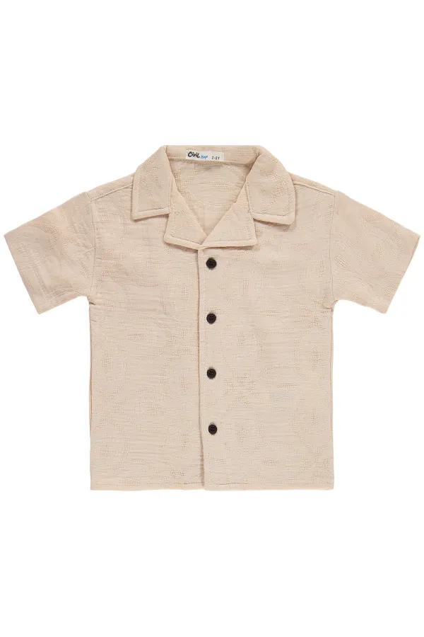 Erkek Çocuk Takım 2-5 Yaş Bej - Paket