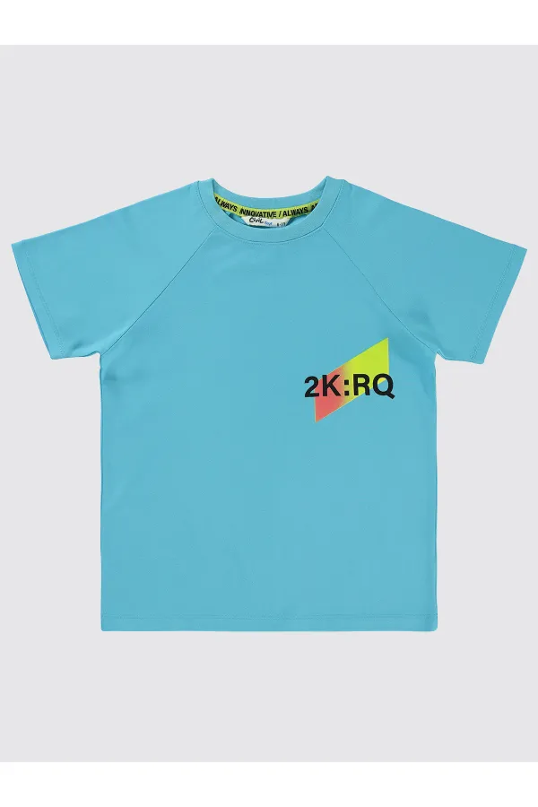 T-shirt garçon turquoise 10-13 ans - Emballage