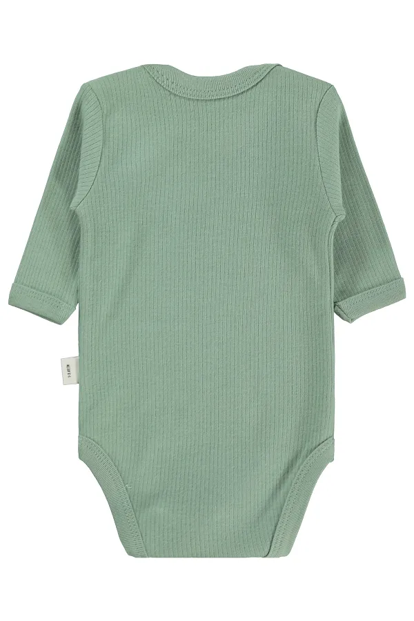 Bebek Çıtçıtlı Badi 0-24 Ay Haki - Paket