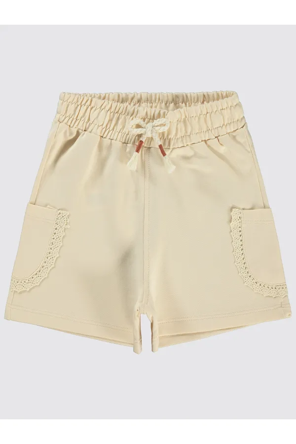 Short beige pour fille de 6 à 9 ans - Paquet