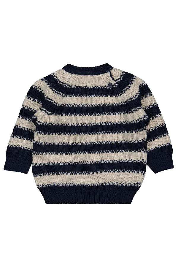 Pull bébé 0-24 mois bleu marine doux - Lot