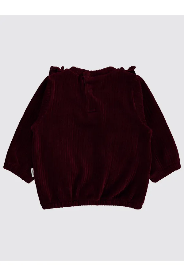 Bebek Sweatshirt 0-24 Ay Bordo - Paket