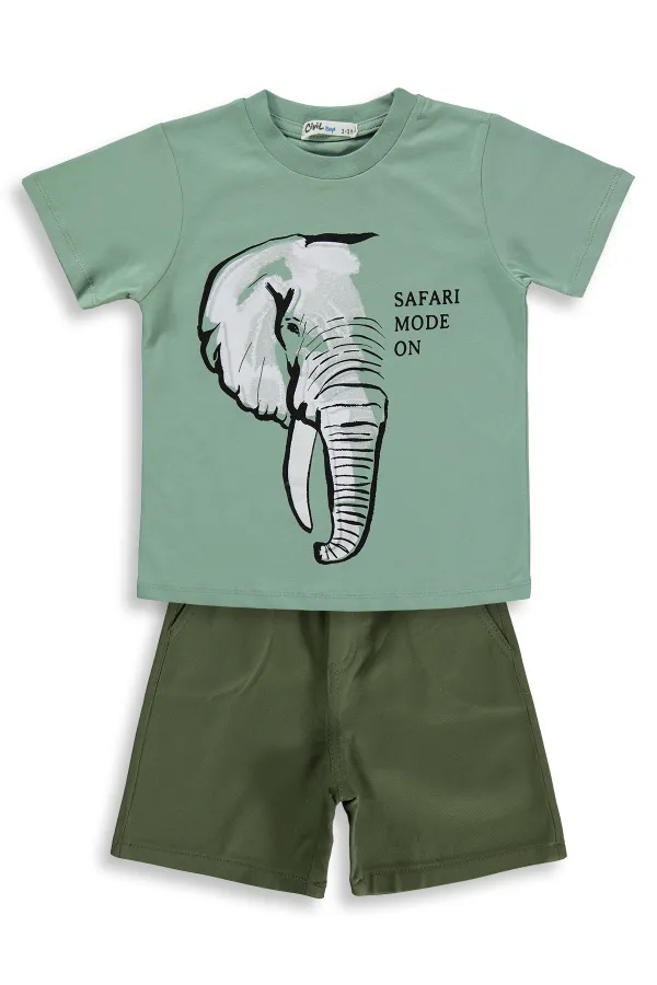 Erkek Çocuk Takım 2-5 Yaş Yeşil - Paket