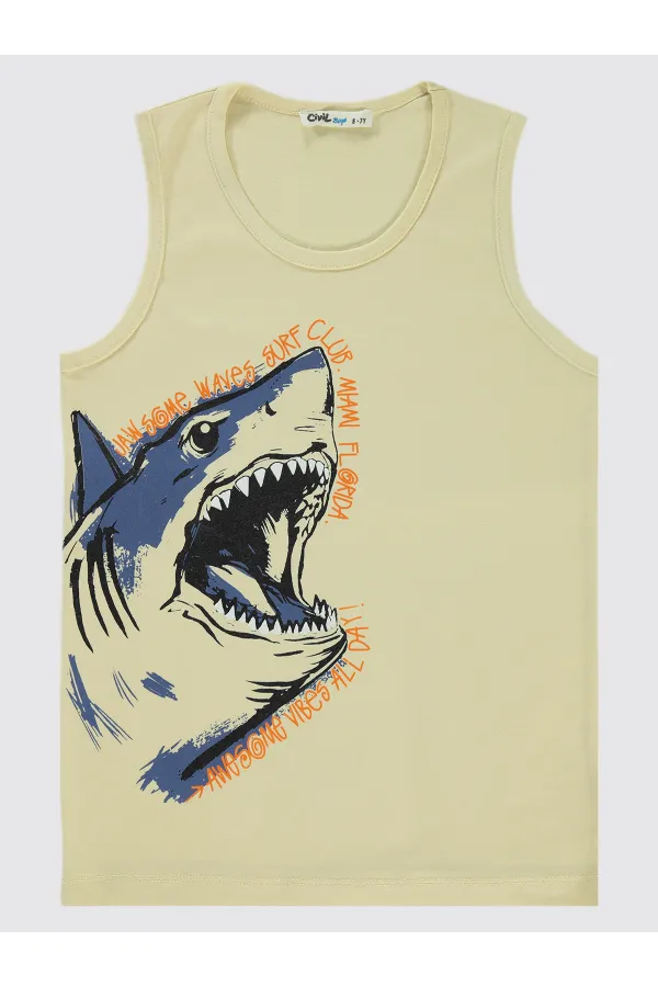 Erkek Çocuk Tişört 6-9 Yaş Taş Rengi - Paket