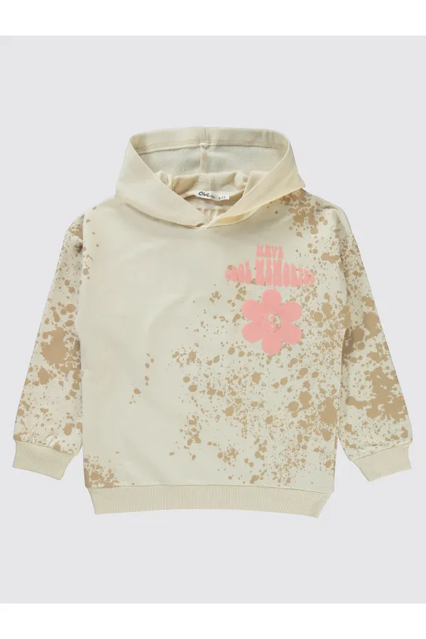 Sweat-shirt fille 6-9 ans ivoire - Emballage