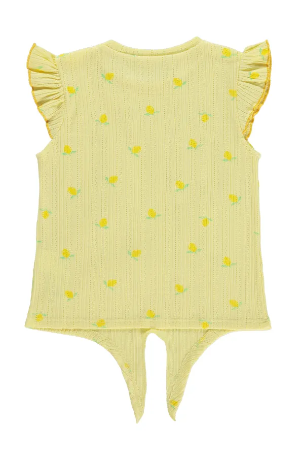 Girls' T-shirt, Ages 6-9, Yellow - Pack