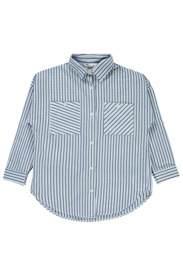 T-shirt bleu pour fille de 6 à 9 ans - Emballage