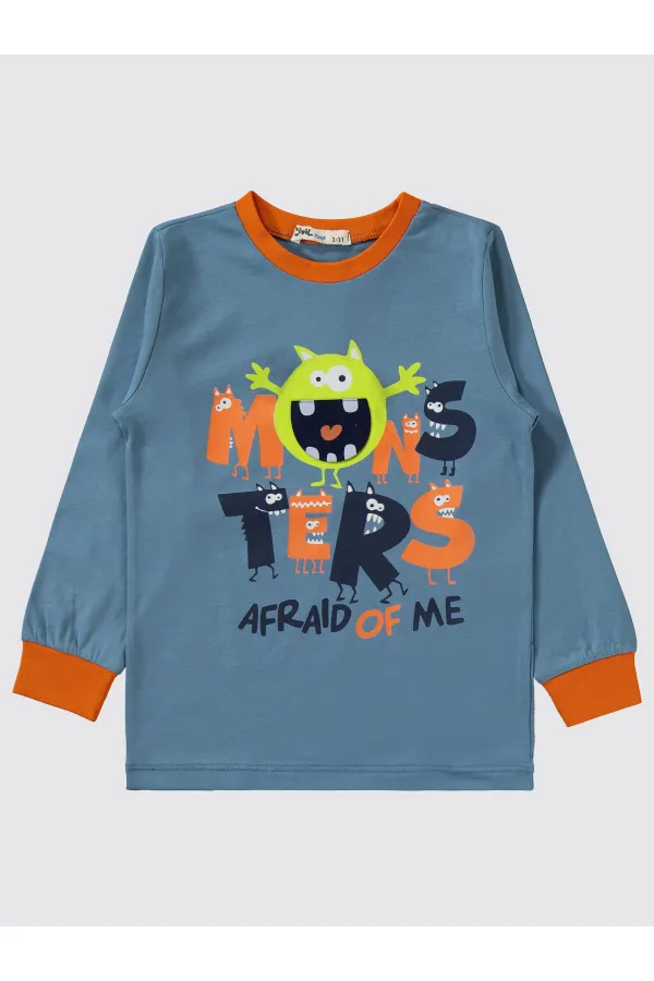Ensemble pyjama garçon 2-5 ans orange foncé - Emballage