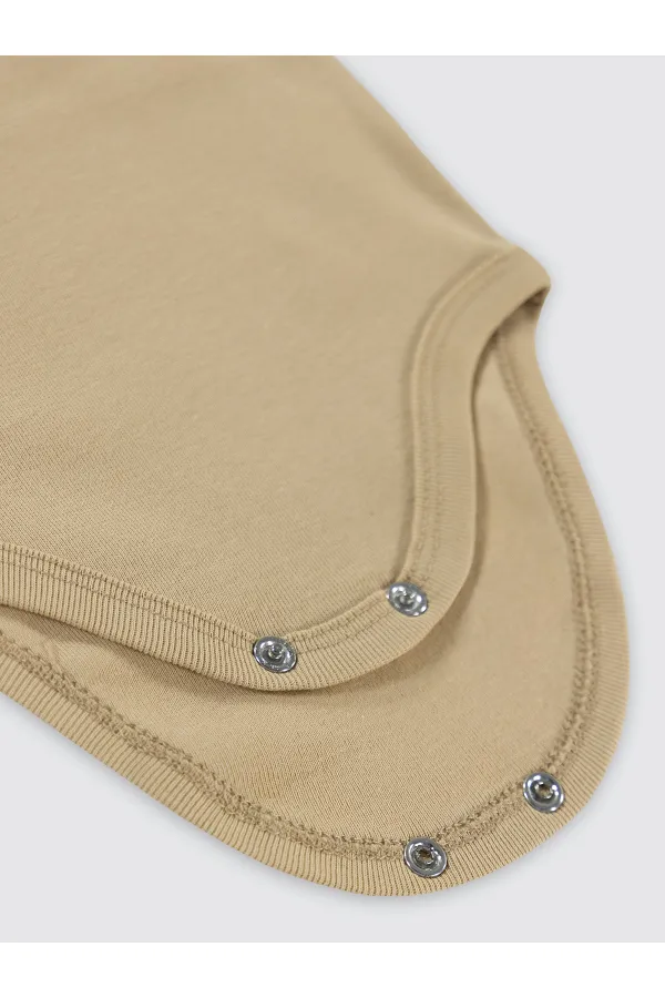 Body bébé à boutons-pression 0-24 mois, couleur café au lait - Emballage