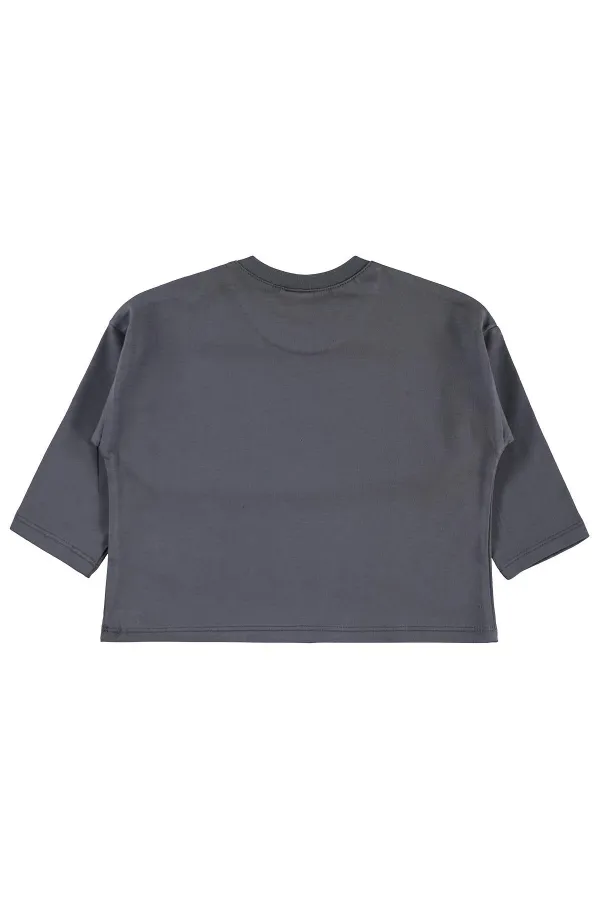 Bebek Sweatshirt 0-24 Ay Füme - Paket