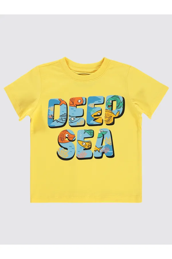 Boys T-Shirt 2-5 Years Yellow - Package