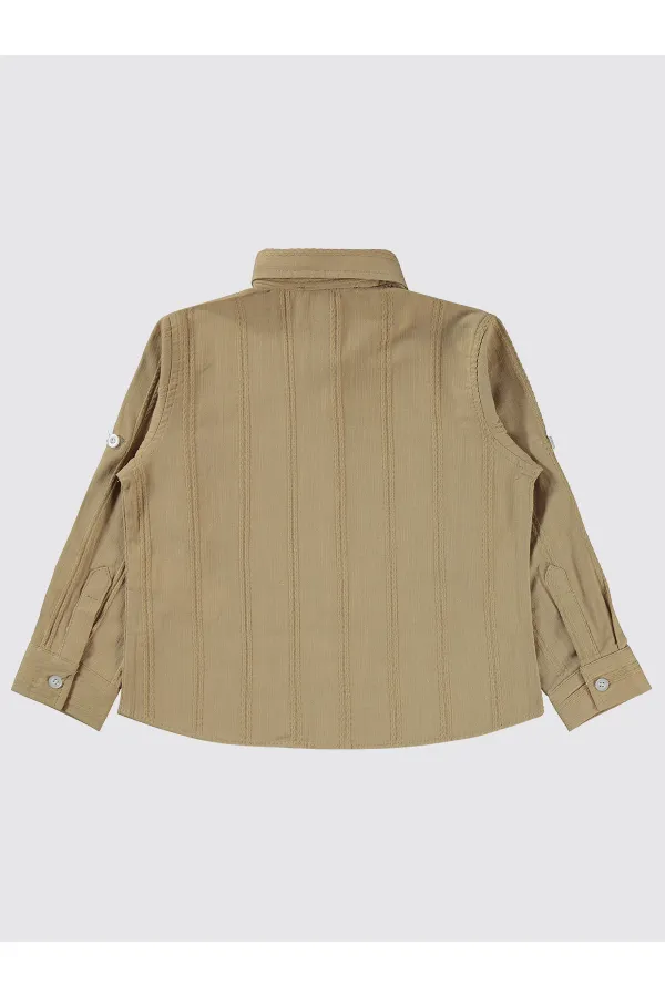 Erkek Çocuk Gömlek 2-5 Yaş Kahverengi - Paket