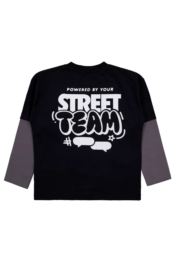 Boys Sweatshirt 6-9 Years Black - Pack