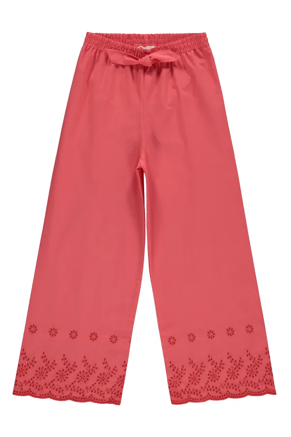 Kız Çocuk Pantolon 10-13 Yaş Koyu Nar - Paket