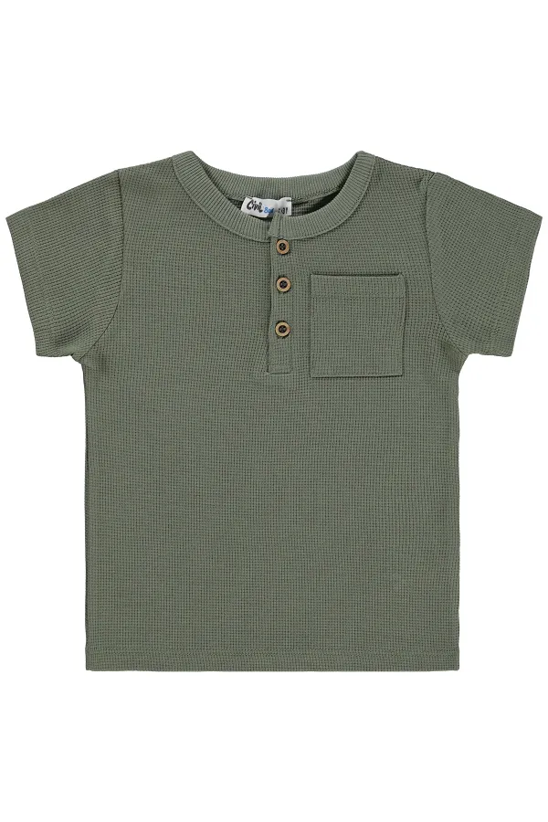 Lot de t-shirts pour garçons, 2-5 ans, kaki