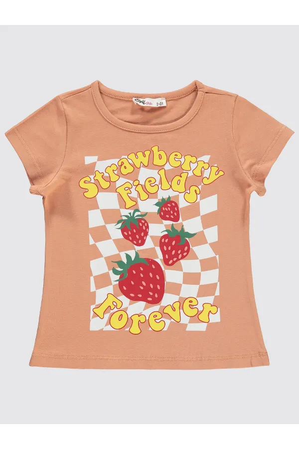 Girls' T-Shirt 2-5 Years Old Italian Clay - Package