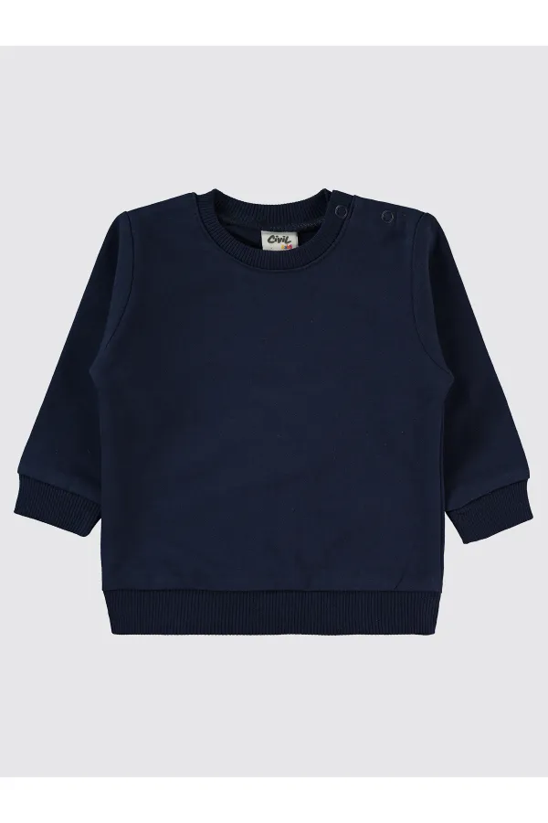 Sweat-shirt bébé 0-24 mois bleu marine - Lot