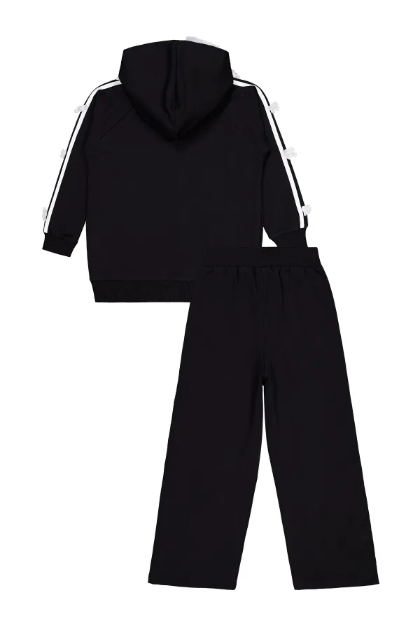 Girls Tracksuit Set 6-9 Years Old Black - Package