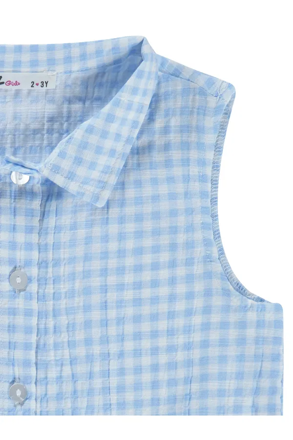 T-shirt pour fille, 2-5 ans, bleu clair - Lot