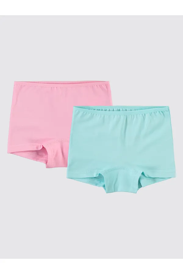 Girl Boxer 2-9 Years Pink-Mint - Package Girl Boxer 2-9 Years Pink-Mint - Package