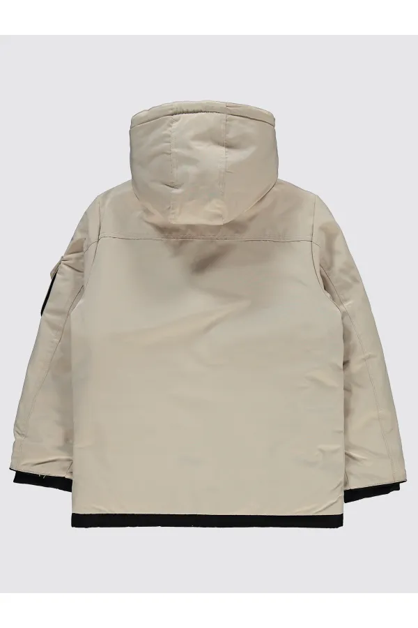 Erkek Çocuk Mont 10-13 Yaş Bej - Paket