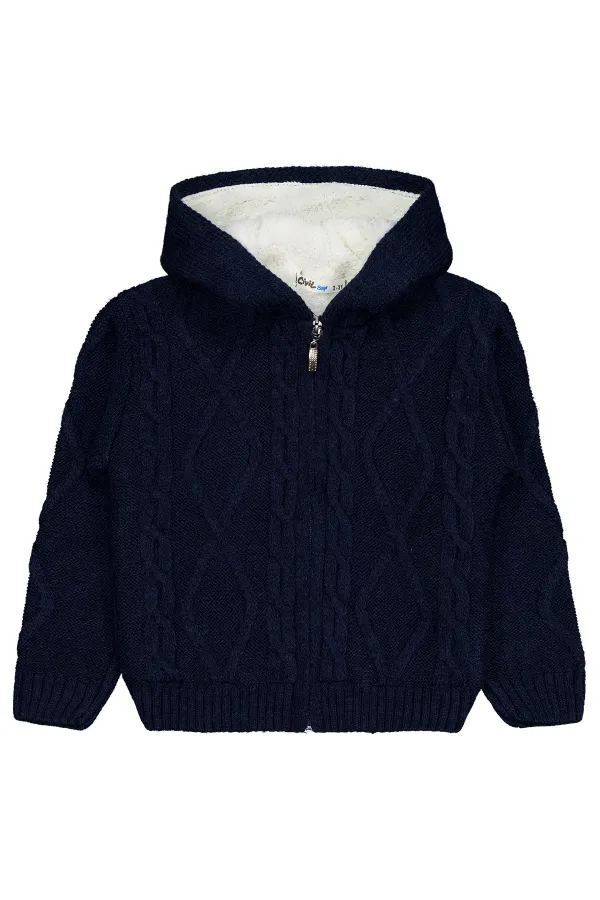 Boy Cardigan 2-5 Years Old Navy Blue - Package