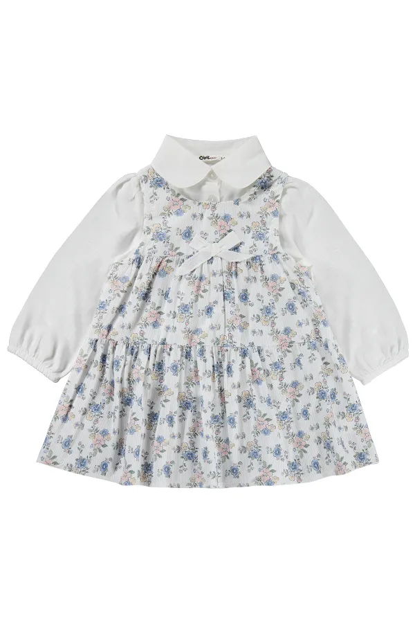 Kız Çocuk Jile ve Elbise 2-5 Yaş Mavi - Paket