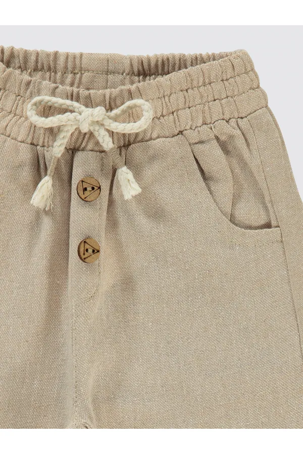 Boy Trousers 2-5 Years Old Stone Color - Pack