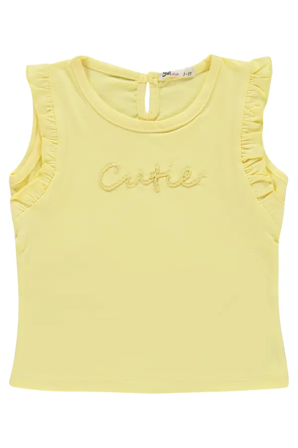 Kız Çocuk Takım 2-5 Yaş Sarı-Koyu Mavi - Paket