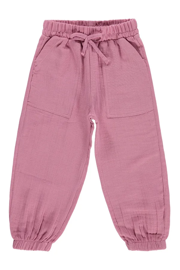 Kız Çocuk Pantolon 2-5 Yaş Gül Kurusu - Paket