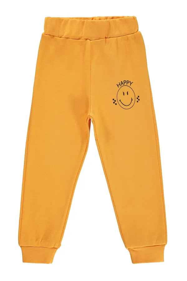 Boy's Tracksuit Bottoms 2-5 Years Mustard - Pack