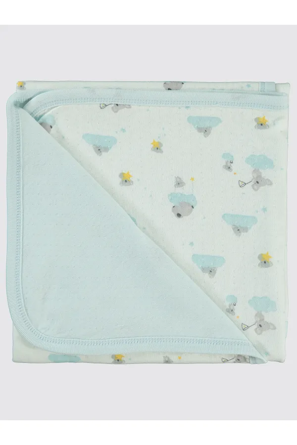 Couverture et lange pour bébé 0-24 mois bleu - Emballage