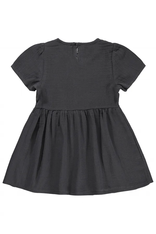 Kız Çocuk Jile ve Elbise 2-5 Yaş Antrasit - Paket